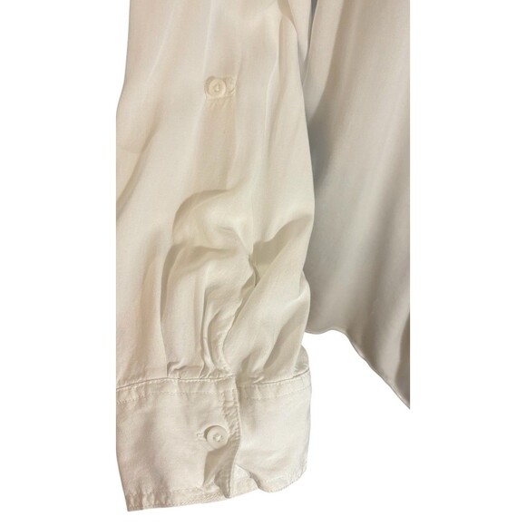 Casa Cabana Long Roll Tab Sleeves Women's 1X White Button Down 100% Rayon - Picture 13 of 16